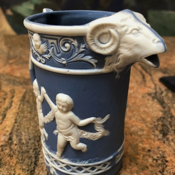 RARE Germany 1890s Ram head cherub SIGNED GOAT HEAD CHILDREN Cherub - Picture 14 of 16